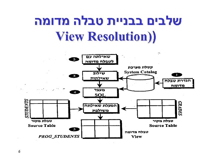  שלבים בבניית טבלה מדומה )) View Resolution 6 