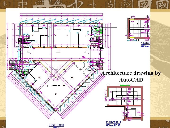 Architecture drawing by Auto. CAD 