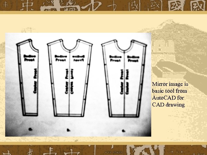 Mirror image is basic tool from Auto. CAD for CAD drawing 