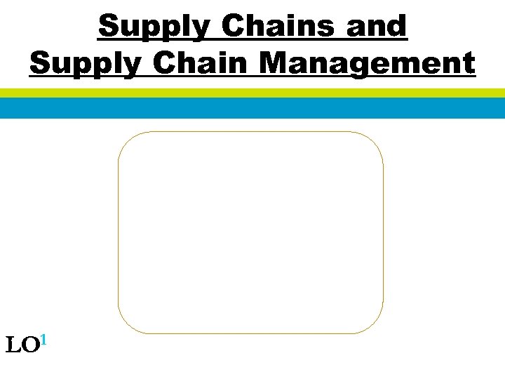 Supply Chains and Supply Chain Management LO 1 