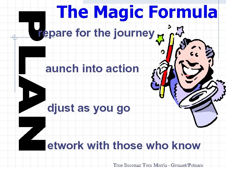 The Magic Formula repare for the journey aunch into action djust as you go