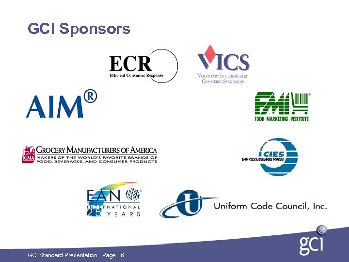 GCI Sponsors GCI Standard Presentation · Page 16 