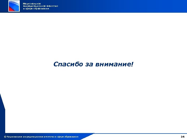 Национальное аккредитационное агентство в сфере образования Спасибо за внимание! © Национальное аккредитационное агентство в