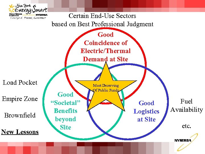 Certain End-Use Sectors based on Best Professional Judgment Good Coincidence of Electric/Thermal Demand at