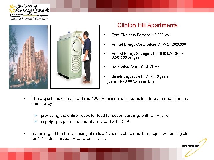Clinton Hill Apartments • Total Electricity Demand ~ 3, 000 k. W • Annual