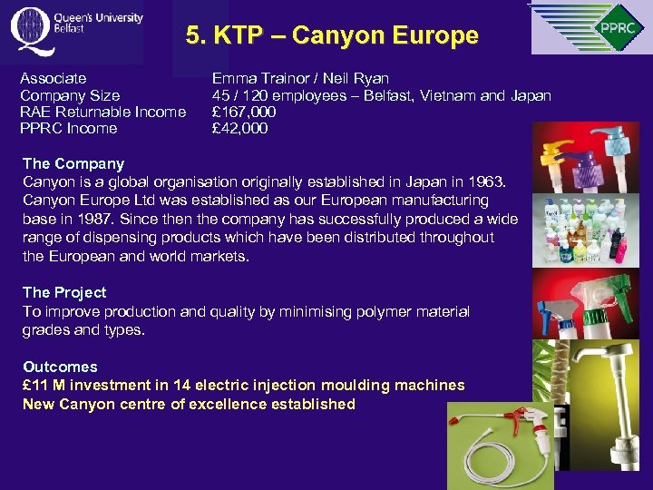 5. KTP – Canyon Europe Associate Company Size RAE Returnable Income PPRC Income Emma