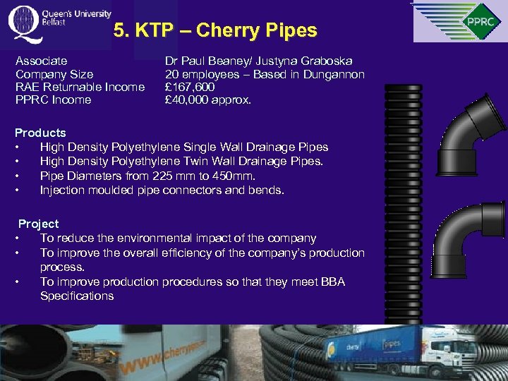 5. KTP – Cherry Pipes Associate Company Size RAE Returnable Income PPRC Income Dr