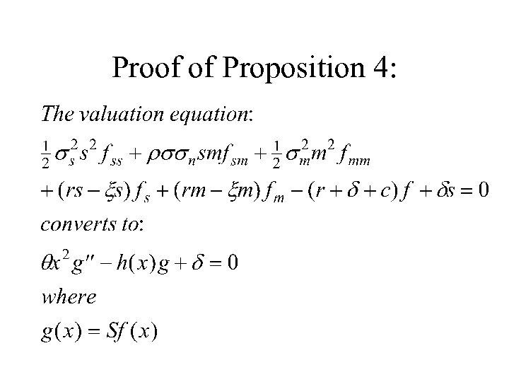 Proof of Proposition 4: 