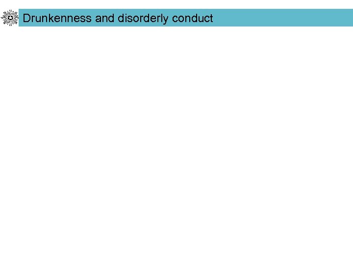 Drunkenness and disorderly conduct 
