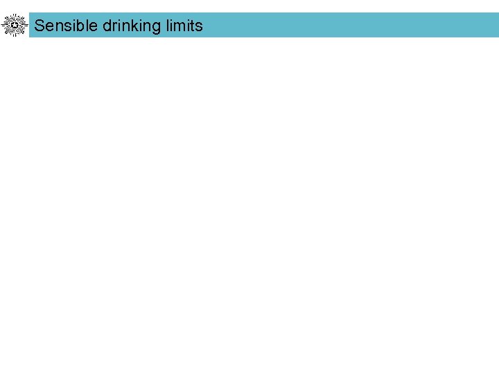 Sensible drinking limits 
