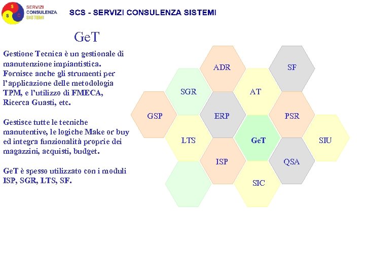 Ge. T Gestione Tecnica è un gestionale di manutenzione impiantistica. Fornisce anche gli strumenti