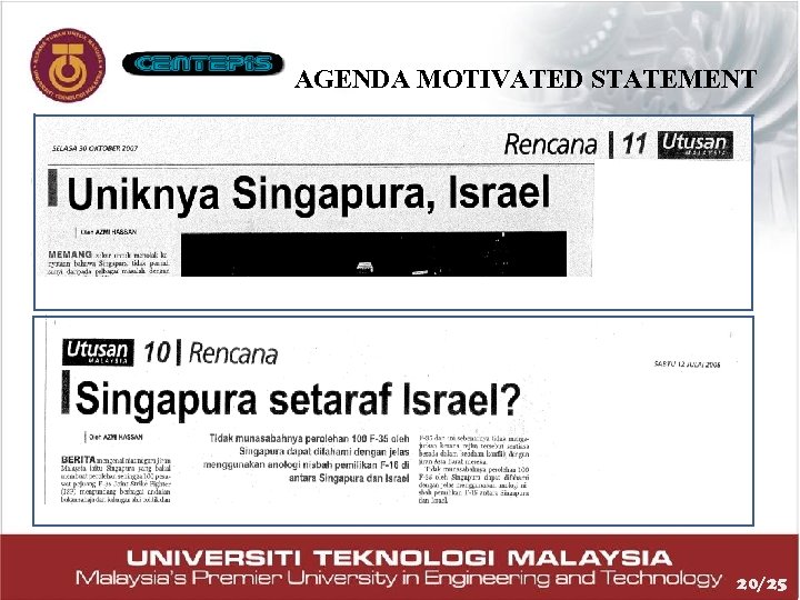 AGENDA MOTIVATED STATEMENT 20/25 