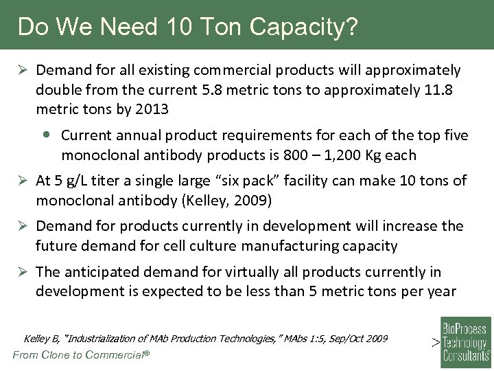 Do We Need 10 Ton Capacity? Ø Demand for all existing commercial products will