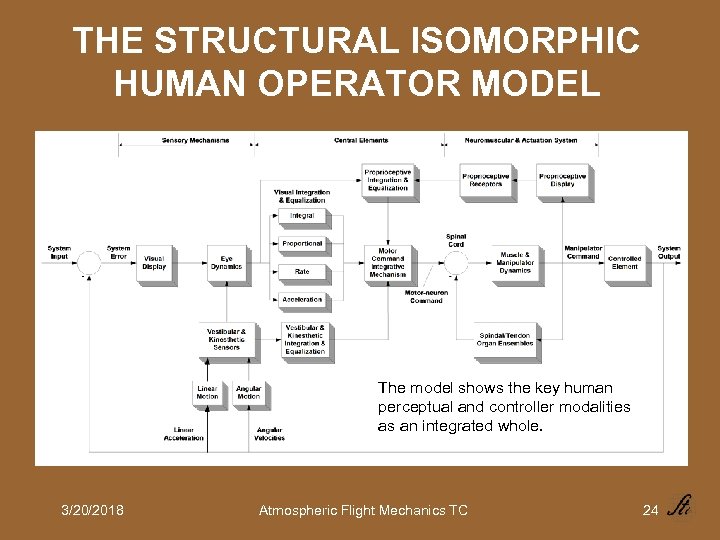 THE STRUCTURAL ISOMORPHIC HUMAN OPERATOR MODEL The model shows the key human perceptual and