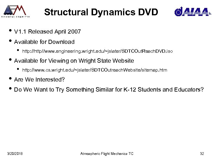 Structural Dynamics DVD • V 1. 1 Released April 2007 • Available for Download