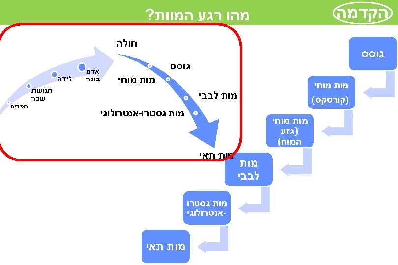  הקדמה מהו רגע המוות? חולה גוסס מות מוחי )קורטקס( מות גסטרו-אנטרולוגי מות לבבי
