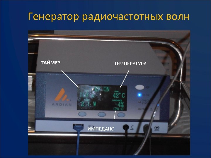 Генератор радиочастотных волн ТАЙМЕР ТЕМПЕРАТУРА ИМПЕДАНС 