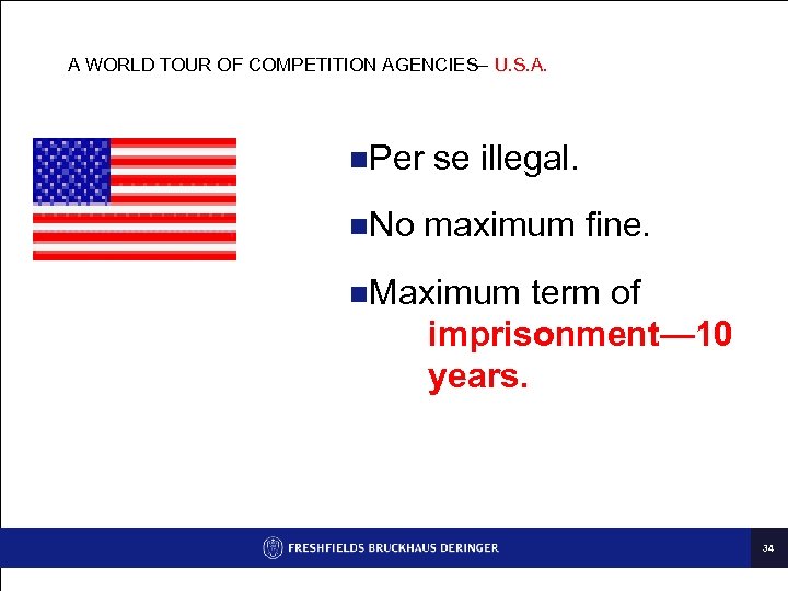 A WORLD TOUR OF COMPETITION AGENCIES– U. S. A. n. Per n. No se