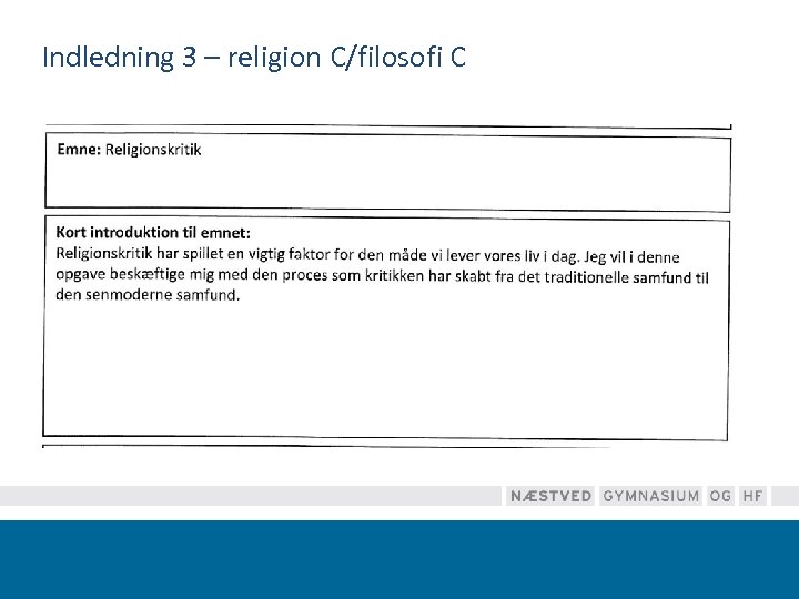 Indledning 3 – religion C/filosofi C 