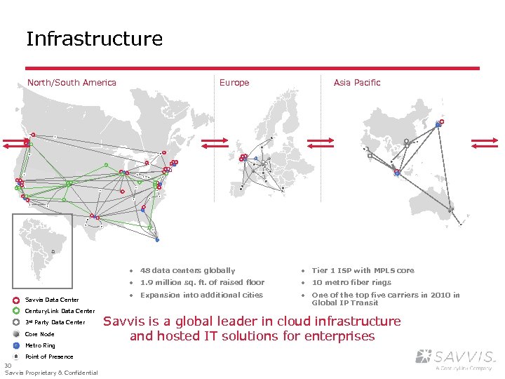 Infrastructure North/South America Europe Asia Pacific • 48 data centers globally • 1. 9