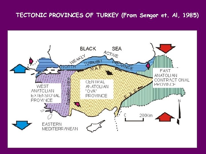 TECTONIC PROVINCES OF TURKEY (From Sengor et. Al, 1985) 