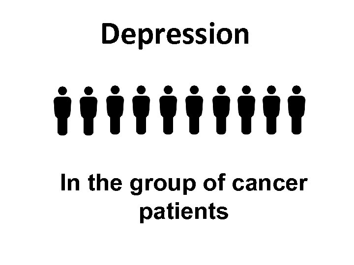 Depression In the group of cancer patients 