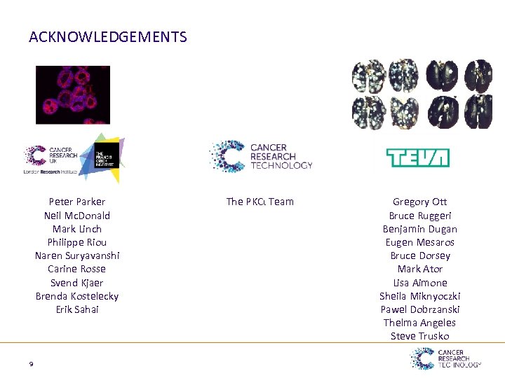 ACKNOWLEDGEMENTS Peter Parker Neil Mc. Donald Mark Linch Philippe Riou Naren Suryavanshi Carine Rosse