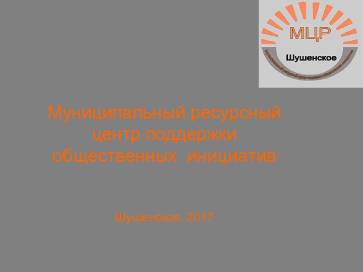 Муниципальный ресурсный центр поддержки общественных инициатив Шушенское, 2017 