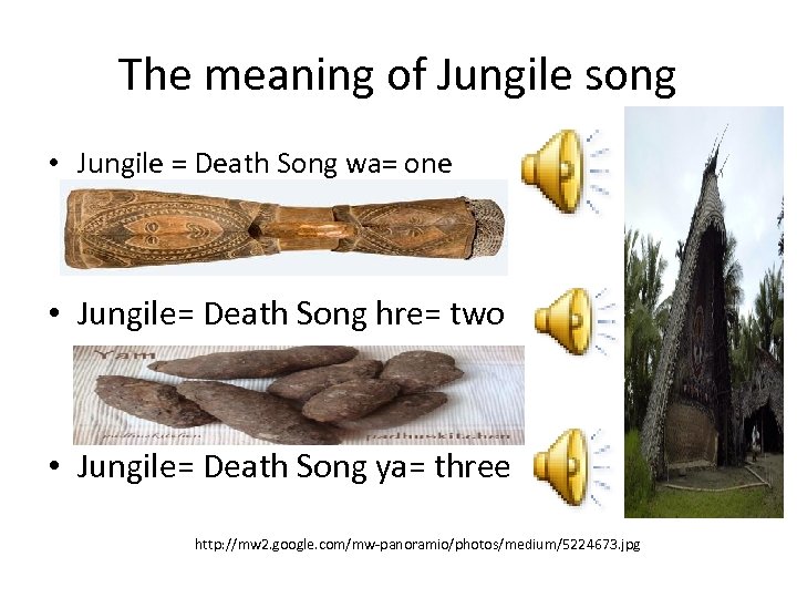 The meaning of Jungile song • Jungile = Death Song wa= one • Jungile=