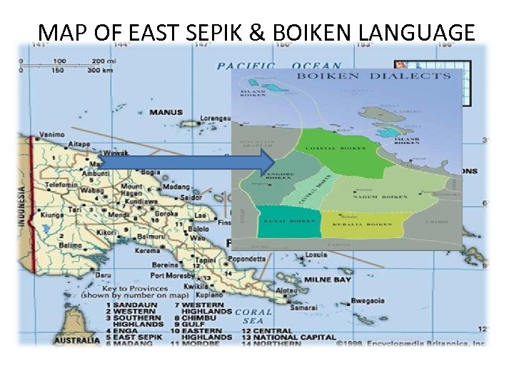 MAP OF EAST SEPIK & BOIKEN LANGUAGE 