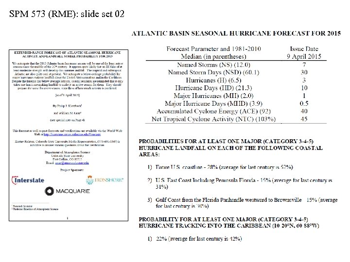 SPM 573 (RME): slide set 02 