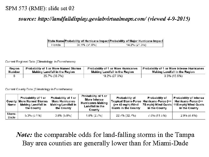 SPM 573 (RME): slide set 02 source: http: //landfalldisplay. geolabvirtualmaps. com/ (viewed 4 -9