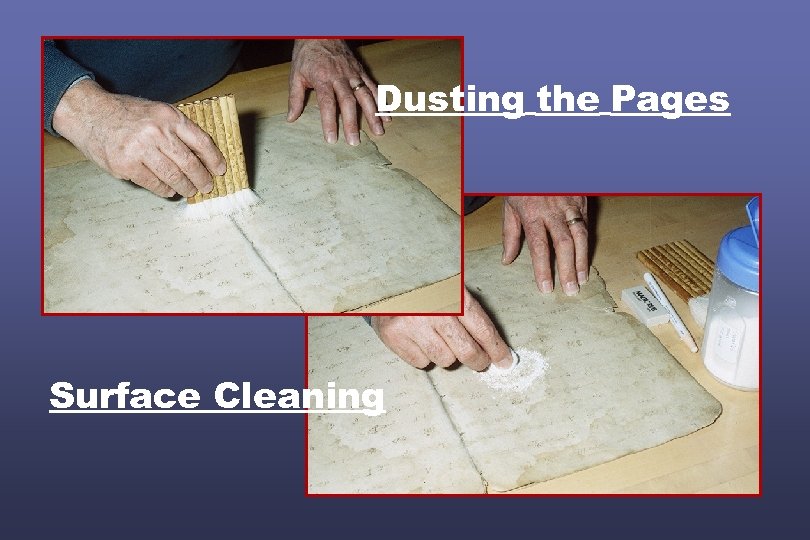 Dusting the Pages Surface Cleaning 