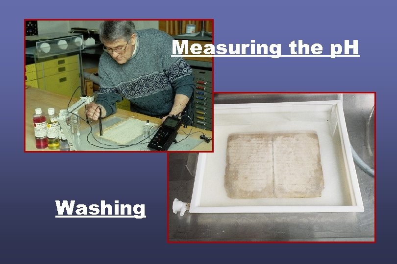 Measuring the p. H Washing 