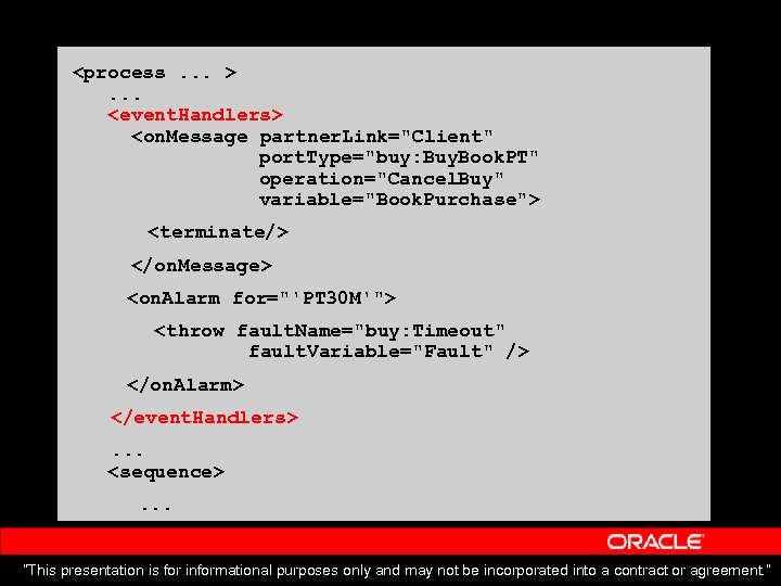 <process. . . >. . . <event. Handlers> <on. Message partner. Link=