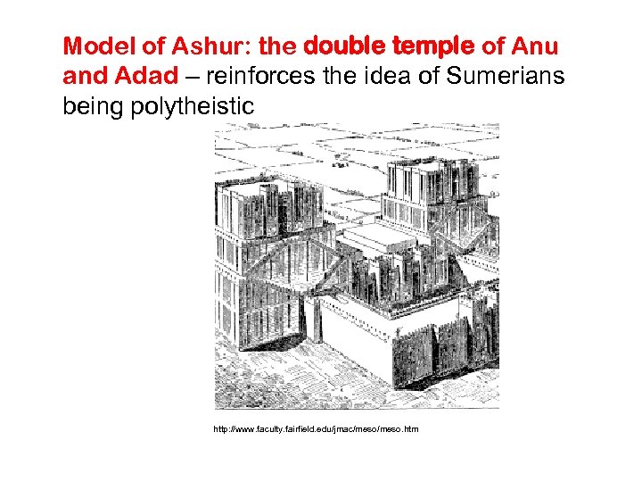 Model of Ashur: the double temple of Anu and Adad – reinforces the idea
