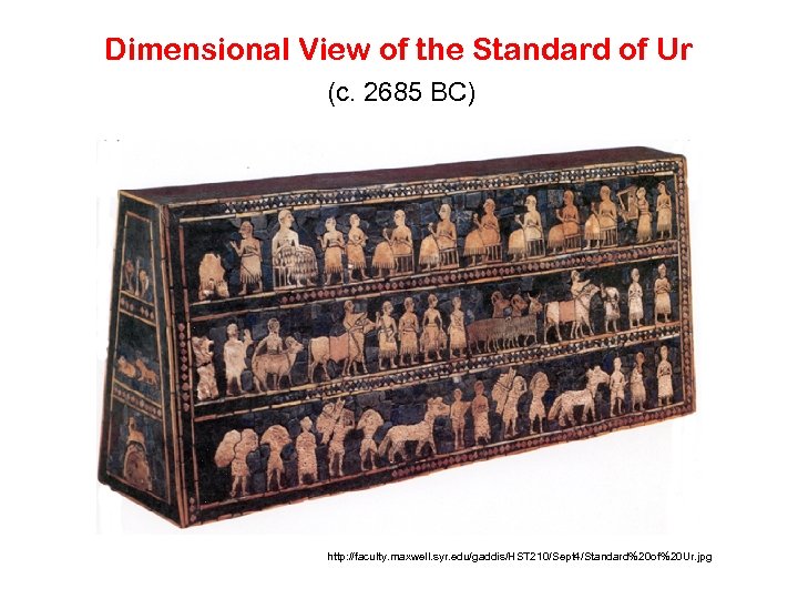 Dimensional View of the Standard of Ur (c. 2685 BC) http: //faculty. maxwell. syr.