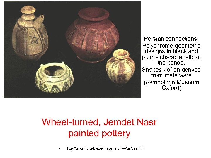  • Persian connections: • Polychrome geometric designs in black and plum characteristic of