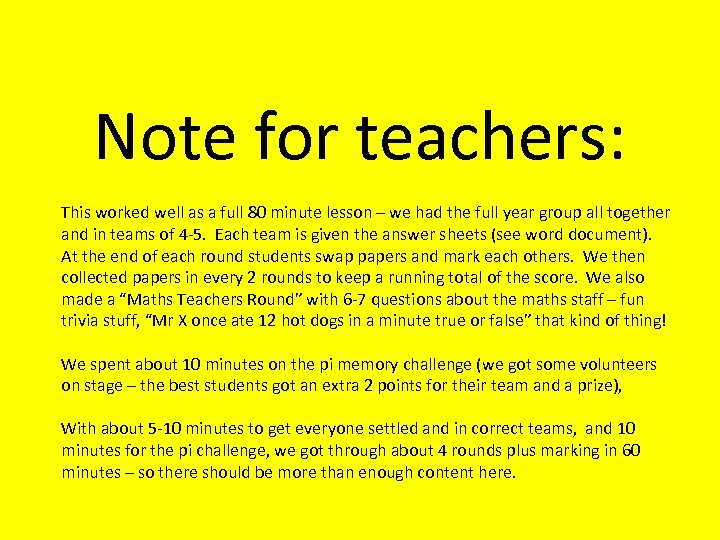 Note for teachers: This worked well as a full 80 minute lesson – we