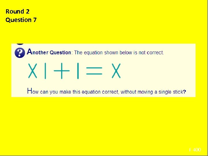 Round 2 Question 7 Using only the arithmetic symbols and 2, 5, 6, 9,