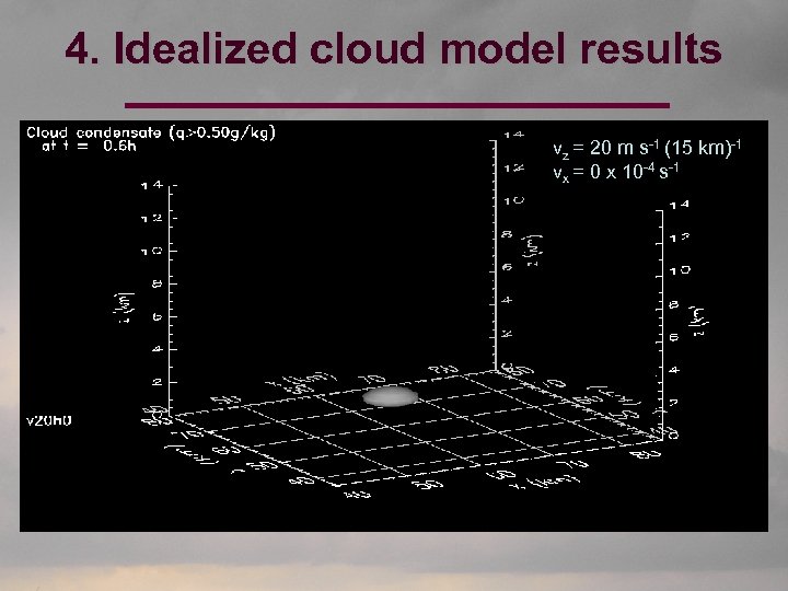 4. Idealized cloud model results vz = 20 m s-1 (15 km)-1 vx =
