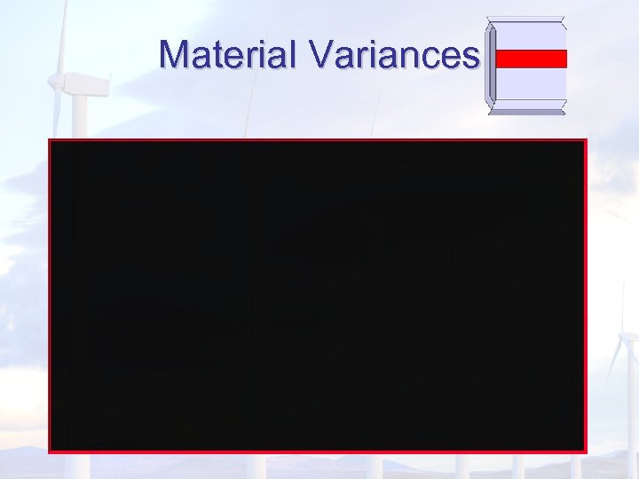 Material Variances 