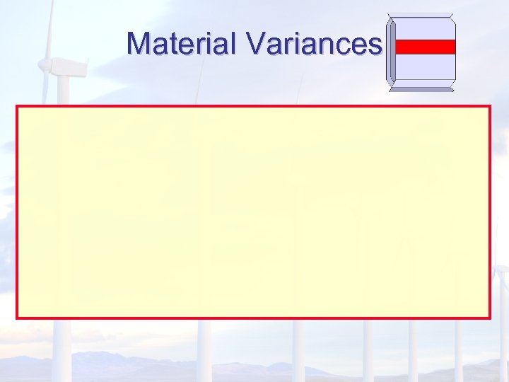 Material Variances 