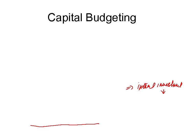 Capital Budgeting 