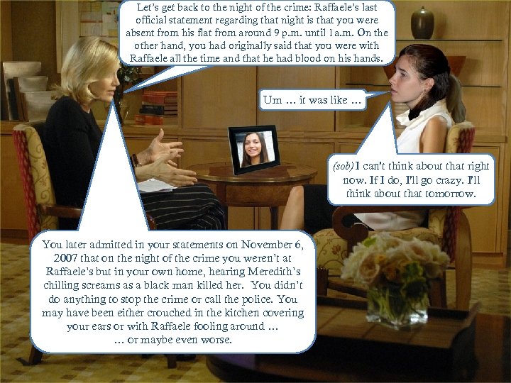 Let’s get back to the night of the crime: Raffaele’s last official statement regarding