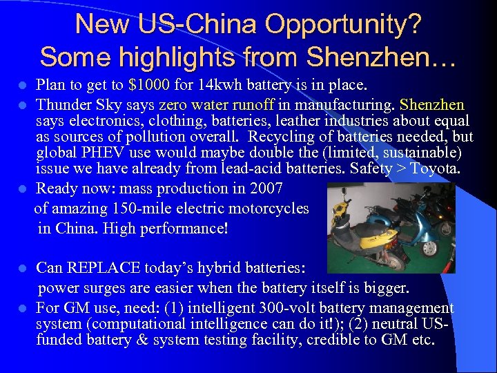 New US-China Opportunity? Some highlights from Shenzhen… Plan to get to $1000 for 14