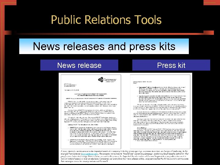 perception, Exchanges Public Relations Tools satisfaction News releases and press kits News release Press
