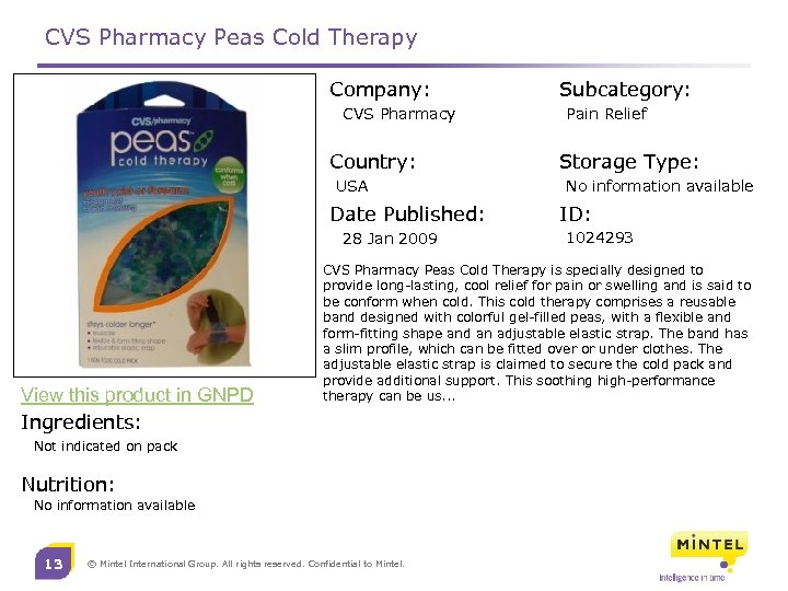 CVS Pharmacy Peas Cold Therapy Company: CVS Pharmacy Country: USA Date Published: 28 Jan