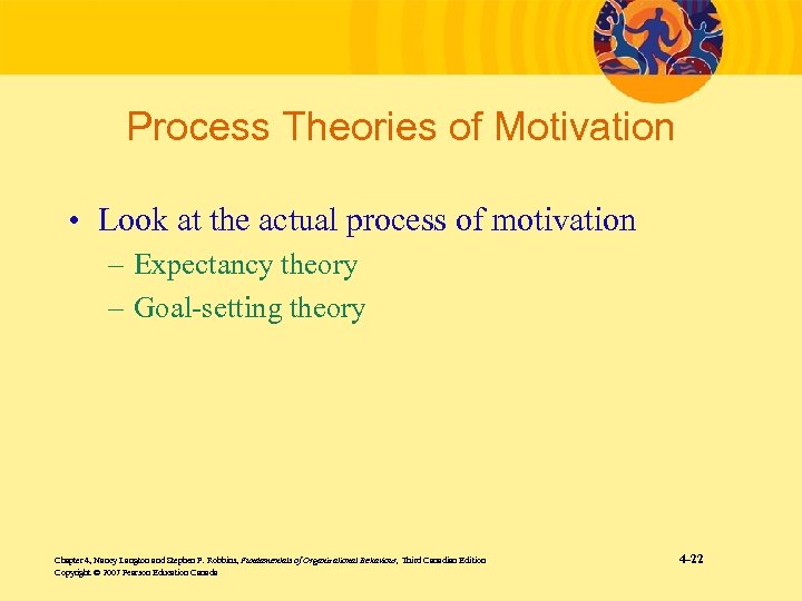 Process Theories of Motivation • Look at the actual process of motivation – Expectancy