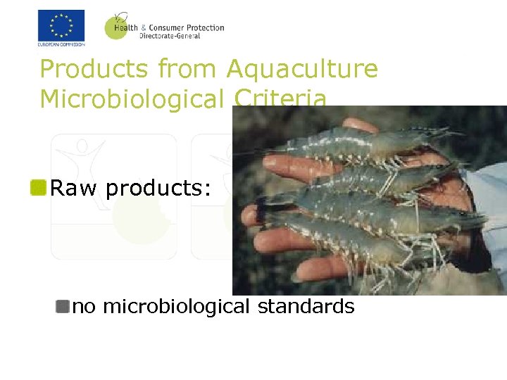 Products from Aquaculture Microbiological Criteria Raw products: no microbiological standards 